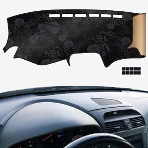 Upgrade New Materials Flannel Dashboard Cover Fit for 2004-2008 Acura TL Effective Anti Glare, Reduce Reflection, Sun Protection, Dust Proof, Moisture Absorption UV-Proof -Pattern Black