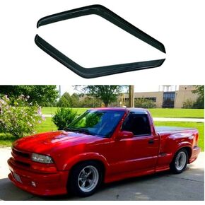 Original 2pcs Side Window Deflectors, Outside Mount Tape-On Rain Guards, Window Visors fit on 1994-2004 Chevrolet S10/ Sonoma, 1995-2005 S10 Blazer/S15 Jimmy,1996-2000 Isuzu Hombre 92127