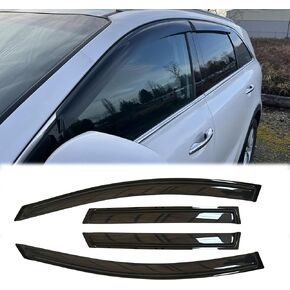 4pcs Original Shatterproof Out-Channel Window Wind Deflectors for Rogue 09-13, Rain Guards,Tape On Window Visors,Durable Vent Deflector fit for Nissan 2009-2013 Rogue 2014-2015 Rogue Select 94076