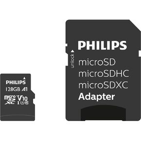 PHILIPS 64GB Micro SDXC UHS-1 U1 & V10 Class 10 Flash Memory Card with Adapter