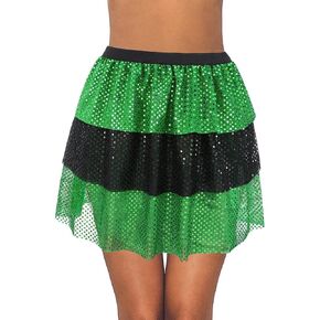 Sequins Running Skirts Layered Sparkly Running Tutu Princess Skirt Costume for Women and Girls