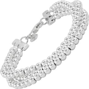 Silpada 'Endless Charm' Sterling Silver Hematite Bead Bracelet, 7.5"