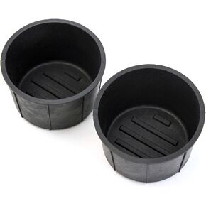 Red Hound Auto 2 Rear Center Console Cup Holder Insert 2009-14 Compatible with Ford F150 Rubber Left Right Liners