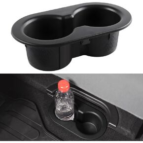 Rear Seat Cup Holder Compatible with Dodge Ram 1500 2500 3500 4500 & Dodge Dokata 2002-2017, Dual Drink Cupholder Replaces# 5HD65DX9AC,ABS Plastic, Black