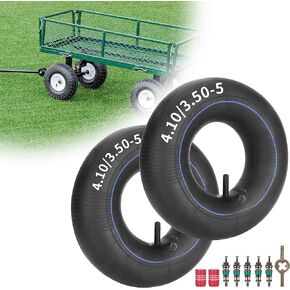4.10/3.50-5 Inner Tubes with TR4 Straight Valve Stem for XR75 XR80 XL70 XL75 CL90 SL70 CRF80 KX100 KLX125L KLX140L RM85L RM100 RT100-2Pack