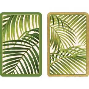 Caspari Palms Large Type Playing Cards-2 Decks Included, Regular, Multicolor (PC126J)