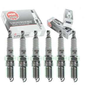 6 pc NGK V-Power Spark Plugs compatible with Ford Escape 3.0L V6 2009-2012