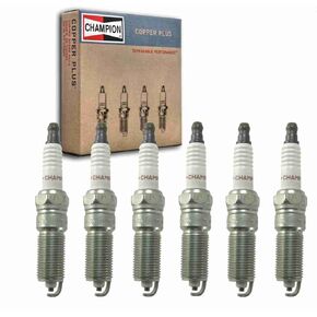 6 pc Champion Copper Plus Spark Plugs compatible with Dodge Magnum 2.7L V6 2007-2008