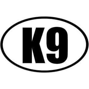 Oval K9 Sticker (Dog Canine German Shepherd Police k-9 Police Rescue Belgian)