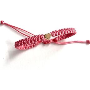 Women Bracelet Braided Bracelet for Women - Gold Heart 14K. Handmade, Waterproof. Mothers Day Gift, Birthday, Anniversary