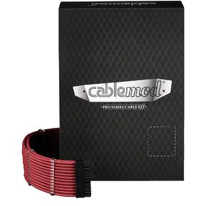 CableMod C-Series Pro ModMesh Sleeved 12VHPWR StealthSense Cable Kit for Corsair RM (Yellow Label, 16-pin to Triple 8-pin) / AXi/HXi (Black + White, 16-pin to Triple 8-pin)