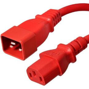 IEC 320 C20 to Dual C13 Splitter Power Cord, Heavy Duty C20 Male to 2X C13 Female Y Splitter Cable Power Cord, 16A, 16AWG, 1ft/30cm(C20 to 2XC13 Splitter Cord)