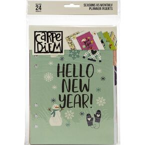 Simple Stories Carpe Diem Seasons Double-Sided A5 Planner Inserts-Monthly, Undated
