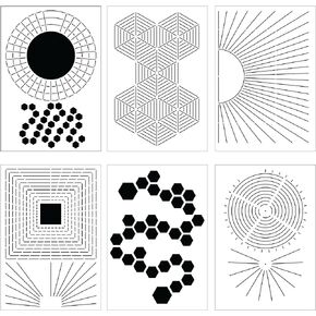 Habit Tracker Stencils - x6 Habit Stencils, Circle Trackers, Monthly Tracking, Gratitude - Get Healthy, Achieve Goals with Journaling Supplies to Make a Habit Journal/Goal Planner