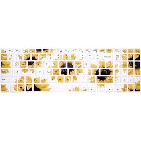 Silicone Keyboard Cover Skin for Dell Inspiron 15 3000 5000 Series/Inspiron 17 3000 Series/Inspiron 17 7786 /G3 15 17 Series/G5 15 Series/for Dell G7 15 17 Series-Cup Cat