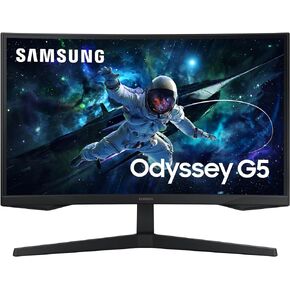 SAMSUNG 27-Inch Odyssey G55C Series QHD 1000R Curved Gaming Monitor, 1ms(MPRT), HDR10, 165Hz, AMD Radeon FreeSync, Eye Care, LS27CG552ENXZA, 2024