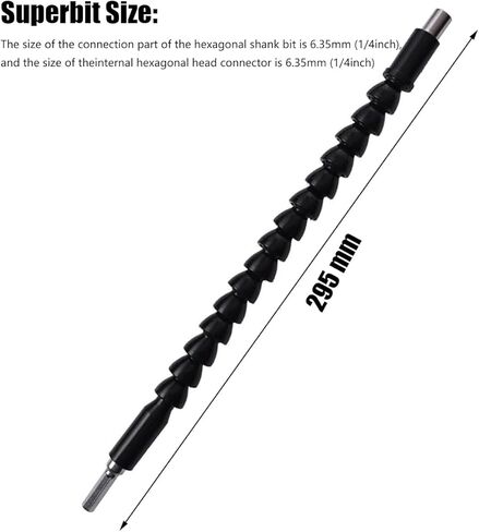 2 حزمة Superbit، تمديد لقمة مثقاب مرنة من أي زاوية، لقم تمديد عمود مرن للغاية، مفك براغي فائق المرونة، أداة قابلة للانحناء، مثقاب فائق من أي زاوية in Kuwait