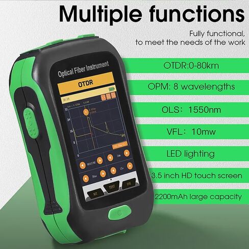 5 in 1 Mini-Pro Live 1550nm SM OTDR Mulit-Function Tester Built in OPM/OLS/VFL/LED Test Rang 10m-80Km Dynamic Range 20dB Connector SC/APC (YD-2600-APC) in Saudi Arabia