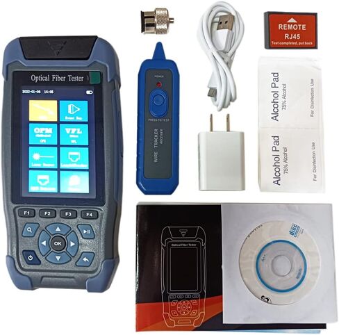 5 in 1 Mini-Pro Live 1550nm SM OTDR Mulit-Function Tester Built in OPM/OLS/VFL/LED Test Rang 10m-80Km Dynamic Range 20dB Connector SC/APC (YD-2600-APC) in Kuwait
