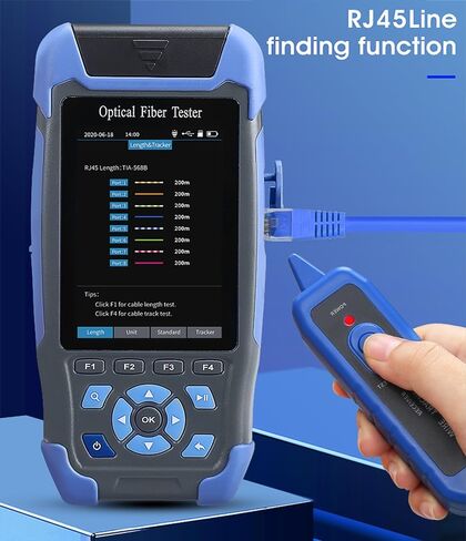 5 in 1 Mini-Pro Live 1550nm SM OTDR Mulit-Function Tester Built in OPM/OLS/VFL/LED Test Rang 10m-80Km Dynamic Range 20dB Connector SC/APC (YD-2600-APC) in Kuwait