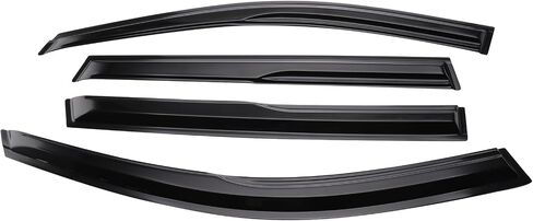 MotorFansClub 4PCS Window Visor Vent Fit for Jeep Cherokee 2014 2015 2016-2020 2021 2022 2023 Window Deflectors Sun Rain Guard All Black in Saudi Arabia