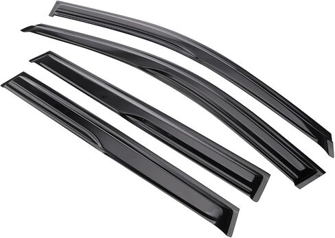 MotorFansClub 4PCS Window Visor Vent Fit for Jeep Cherokee 2014 2015 2016-2020 2021 2022 2023 Window Deflectors Sun Rain Guard All Black in Saudi Arabia