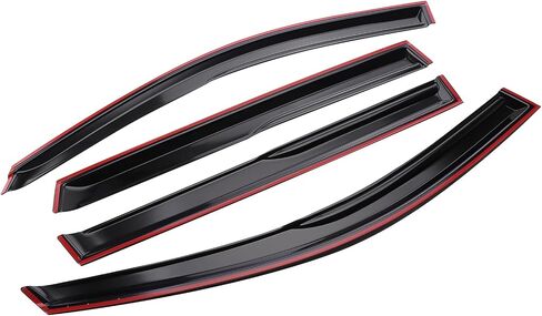 MotorFansClub 4PCS Window Visor Vent Fit for Jeep Cherokee 2014 2015 2016-2020 2021 2022 2023 Window Deflectors Sun Rain Guard All Black in Saudi Arabia