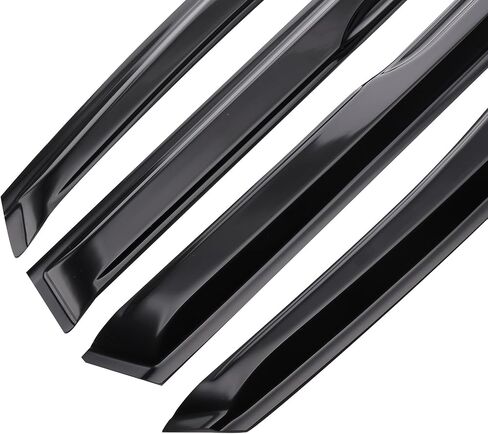 MotorFansClub 4PCS Window Visor Vent Fit for Jeep Cherokee 2014 2015 2016-2020 2021 2022 2023 Window Deflectors Sun Rain Guard All Black in Saudi Arabia
