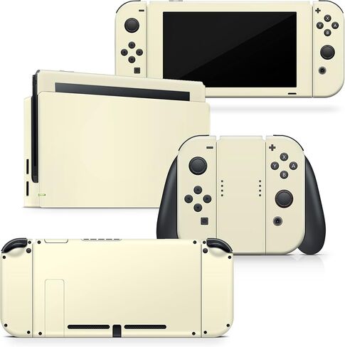 Tacky design Solid Color Classic Skin Compatible with Nintendo Switch Skins Decal, Pastel Yellow Color Compatible with Nintendo Switch Stickers Vinyl 3m Full Cover in Saudi Arabia