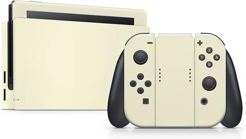 Tacky design Solid Color Classic Skin Compatible with Nintendo Switch Skins Decal, Pastel Yellow Color Compatible with Nintendo Switch Stickers Vinyl 3m Full Cover in Saudi Arabia