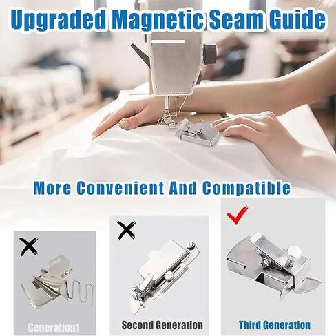 قطعتان من دليل التماس المغناطيسي لآلة الخياطة، ملحقات ماكينة الخياطة العالمية، دليل التماس المغناطيسي، دليل الخياطة المغناطيسي، دليل التماس، مستلزمات الخياطة للمبتدئين والمحترفين in Kuwait