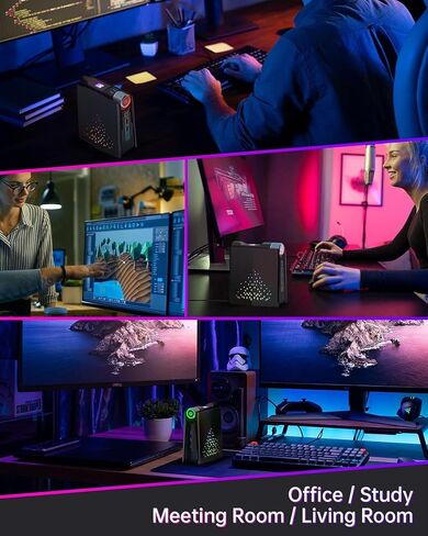 كمبيوتر ألعاب ACEMAGICIAN، AMR5 AMD Ryzen 5 4500U (حتى 4.0 جيجا هرتز) برج كمبيوتر مكتبي، 16 جيجا DDR4 512 جيجا NVMe SSD كمبيوتر صغير 4K@60 هرتز HDMI، DP، مخرج Type-C، WiFi 6، BT 5.2، كمبيوتر صغير in Saudi Arabia