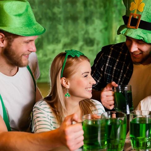 أقراط عيد القديس باتريك للنساء أقراط قلادة شامروك خضراء أقراط قلادة محظوظة بأربع أوراق البرسيم أقراط قلادة شامروك أيرلندية لطيفة إكسسوارات يوم القديس باتريك هدايا الأعياد الأيرلندية in Kuwait