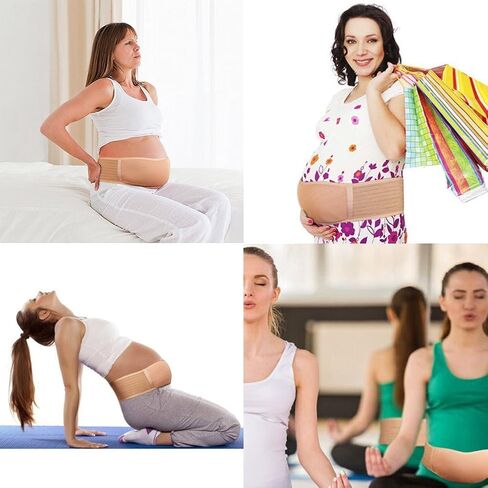 Pregnancy Belt, Maternity Belly Support Band, Breathable Abdominal Binder Brace, Relieve Hip, Pelvic, Lumbar & Lower Back Pain, Comfortable Prenatal Cradle for Baby, Adjustable Size in Saudi Arabia