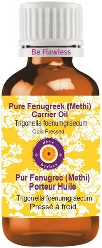 Deve Herbes Pure Fenugreek (Methi) Carrier Oil (Trigonella foenumgraecum) 100% Natural Therapeutic Grade Cold Pressed (100ml) in Saudi Arabia