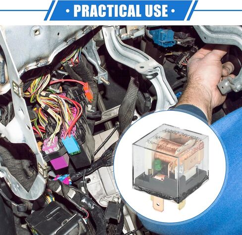5 Pcs Waterproof Relay DC 12V 60A, 4 Pin Relay Car Charge Case Universal for Car Durable Plastic Transparent in Saudi Arabia