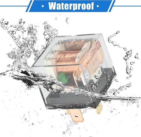 5 Pcs Waterproof Relay DC 12V 60A, 4 Pin Relay Car Charge Case Universal for Car Durable Plastic Transparent in Saudi Arabia