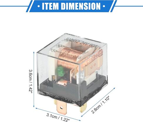 5 Pcs Waterproof Relay DC 12V 60A, 4 Pin Relay Car Charge Case Universal for Car Durable Plastic Transparent in Saudi Arabia