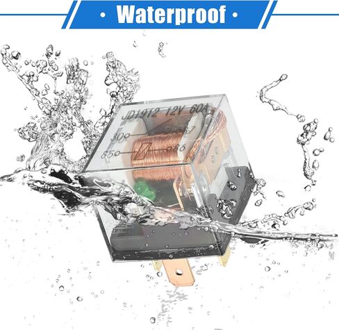 5 Pcs Waterproof Relay DC 12V 60A, 4 Pin Relay Car Charge Case Universal for Car Durable Plastic Transparent in Saudi Arabia