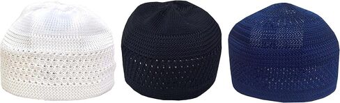 Breathable Beanie Cotton Stretchy Skull Cap Kufi Hats for Men Stretchable Caps | Helmet Liner | Muslim Ramadan Gifts in Kuwait