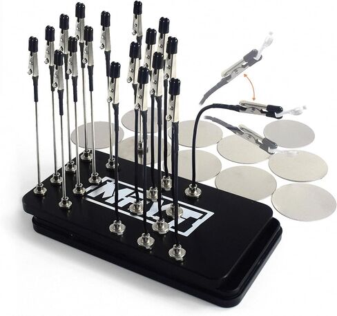 18 قطعة عصا مشبك التمساح المغناطيسي مع قاعدة حامل اللوحة المعدنية مجموعة أدوات النمذجة لأجزاء نموذج هواية البخاخة in Kuwait