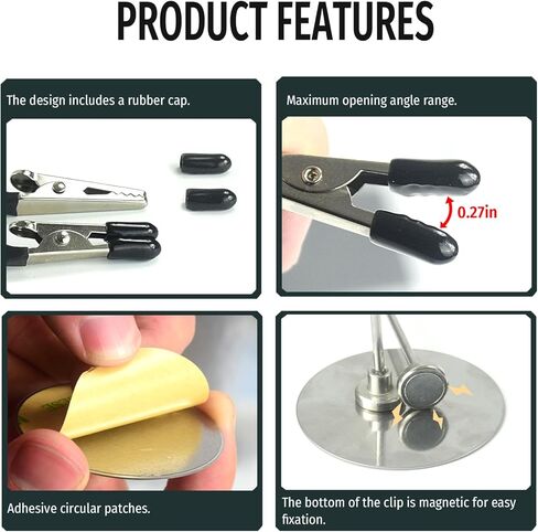 18 قطعة عصا مشبك التمساح المغناطيسي مع قاعدة حامل اللوحة المعدنية مجموعة أدوات النمذجة لأجزاء نموذج هواية البخاخة in Kuwait