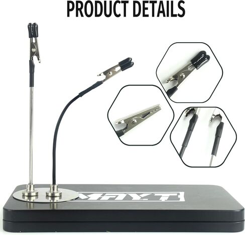 18 قطعة عصا مشبك التمساح المغناطيسي مع قاعدة حامل اللوحة المعدنية مجموعة أدوات النمذجة لأجزاء نموذج هواية البخاخة in Kuwait