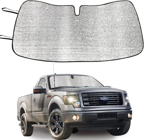 Big Ant Windshield Sun Shade for Ford F150 2014 2013 2012 2011 2010 2009, Front Window Windshield Sunshade Blocks UV Rays, Silver in Saudi Arabia