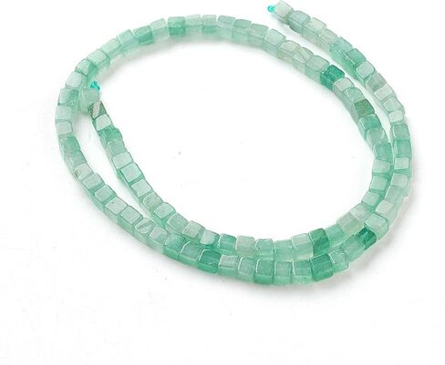 KISSITTY 180pcs Natural Blue Spot Jasper Gemstone Spacer Beads 4mm Cube Semi-Precious Gem Crystal Beads Mini Loose Beads for Energy Healing Jewelry Making Crafting in Kuwait