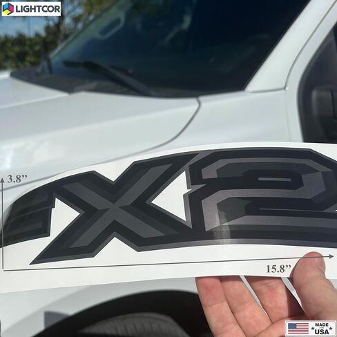 ملصقات الطرق الوعرة FX2 لملصقات شاحنة Ranger F150 فائقة التحمل | مجموعة من 2 (أسود/أنثراسايت) in Saudi Arabia