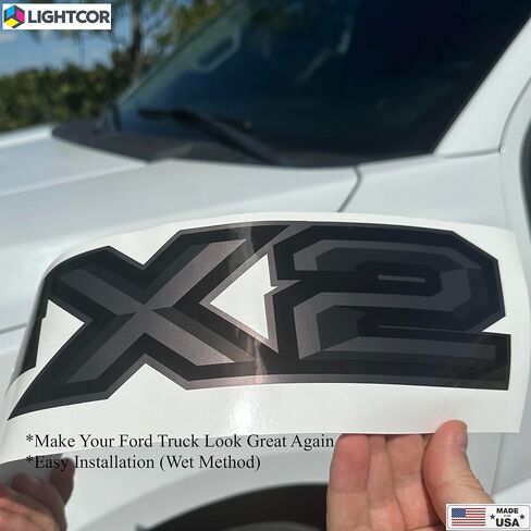 ملصقات الطرق الوعرة FX2 لملصقات شاحنة Ranger F150 فائقة التحمل | مجموعة من 2 (أسود/أنثراسايت) in Saudi Arabia