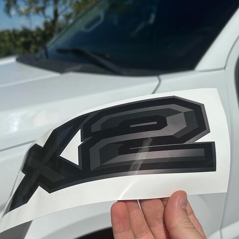ملصقات الطرق الوعرة FX2 لملصقات شاحنة Ranger F150 فائقة التحمل | مجموعة من 2 (أسود/أنثراسايت) in Saudi Arabia