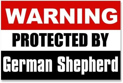 Warning Protected by German Shepherd Sticker (Caution Warning Dog Vinyl Decal for car Truck Laptop or Home Window (3 x 4 inch) in Saudi Arabia