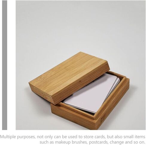 Zerodeko Wooden Playing Card Holder Box Playing Card Deck Container Rustic Card Storage for Poker Cards Bank Cards Business Cards Game Cards Khaki in Saudi Arabia